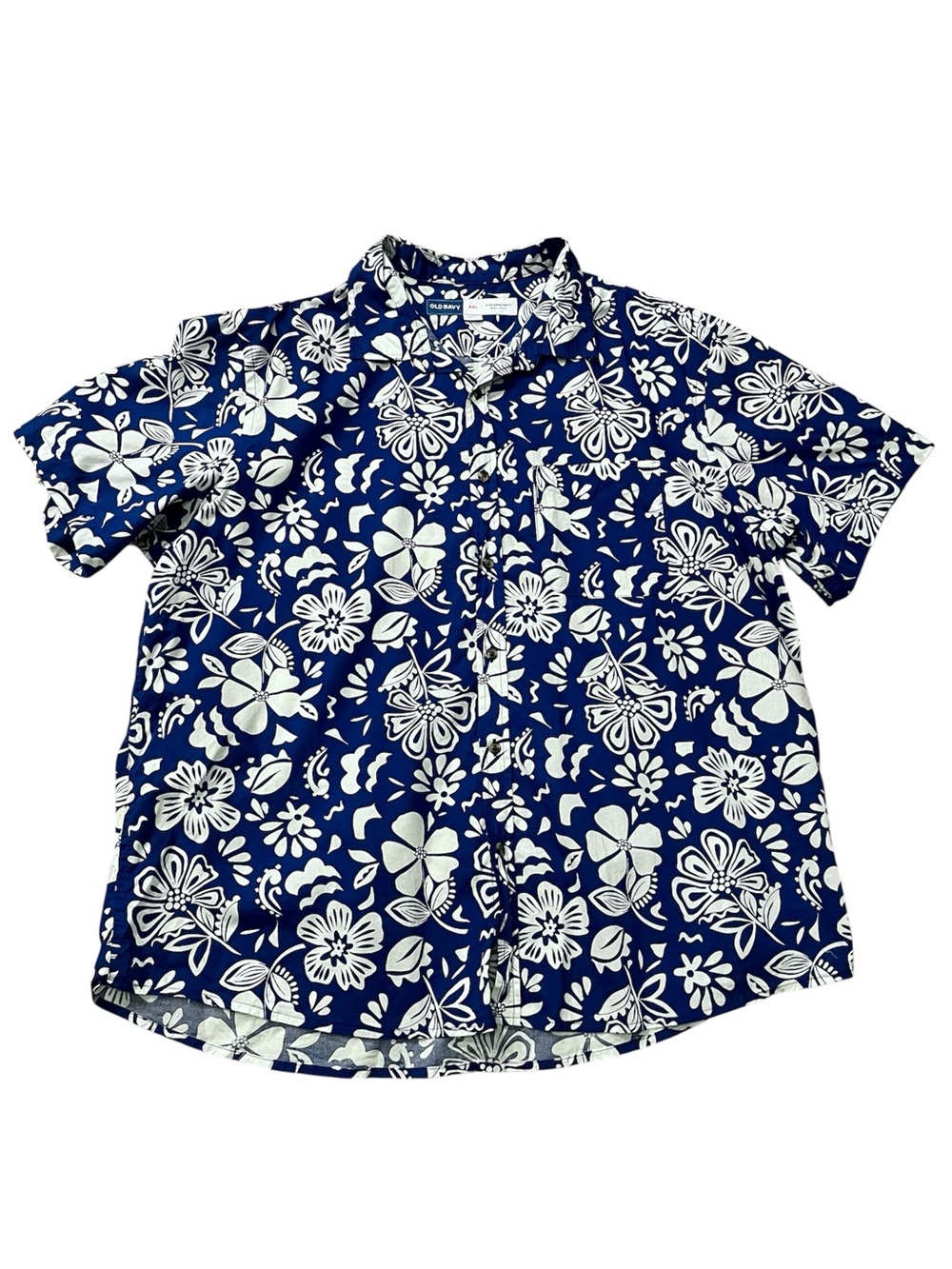 Old Navy Tropical Print Button Down Shirt